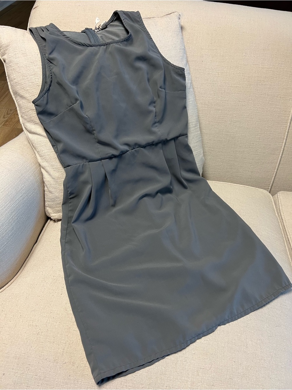 Japna Sleek Sleeveless Gray Mini Dress